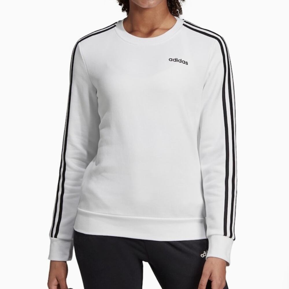 Adidas white crew sweatshirt xsmall